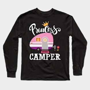 Princess of the camper rv camper vacation road trip Long Sleeve T-Shirt